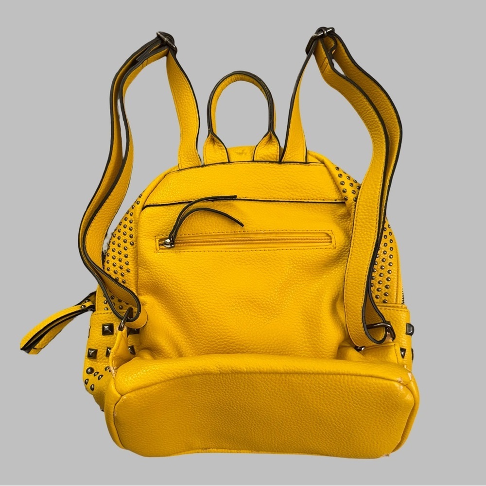 ROBERT PIETRI Yellow Studded Leather Backpack - Picture 2 of 15